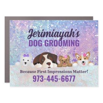 Dog Grooming Car Magnets