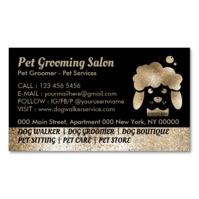 Dog Grooming Salon Gold bath spa  Magnet