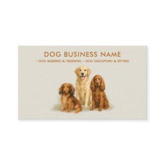 Dog Grooming Walking Sitting Boarding Watercolor