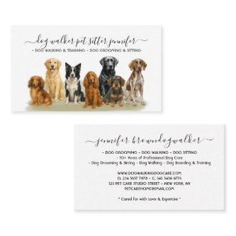 Dog Grooming Walking Sitting Signature