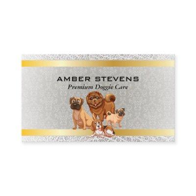 Dog Pack | Animal Services | Gold Damask Pattern