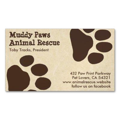 Dog Paw Prints - Pet Services  Magnet