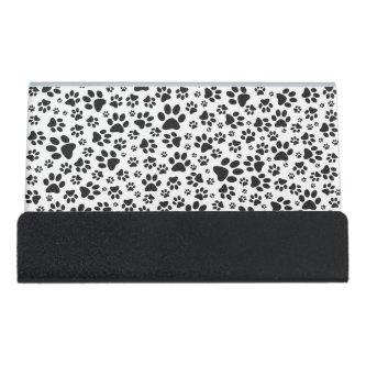 Dog Paws Black and White Polka Dot  Desk  Holder