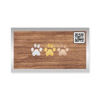 Dog Paws Wood | QR code
