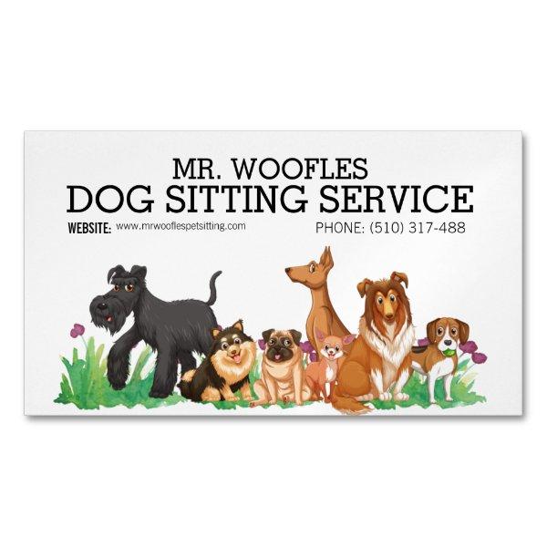 Dog Pet Sitting Service Watercolor   Magnet