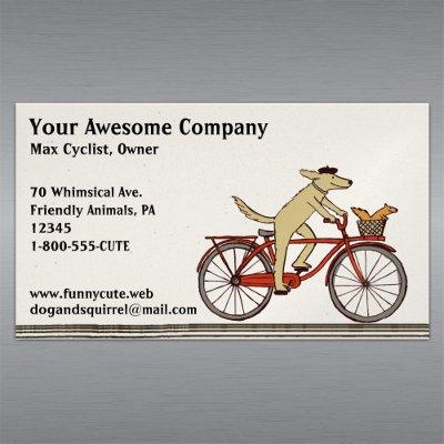 Dog Riding a Bicycle with Squirrel | Cute Animals Magnetic