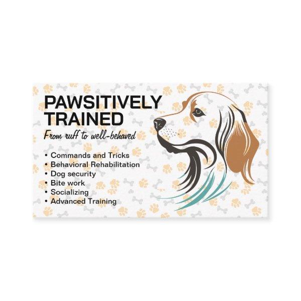 Dog Side View | Paw and Bones Pattern