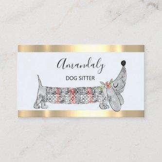 Dog Sitter Pet Fashion Boutique Care Basset Silver