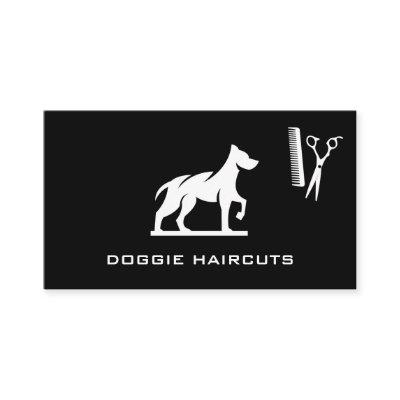 Dog Standing Logo | Scissors Comb