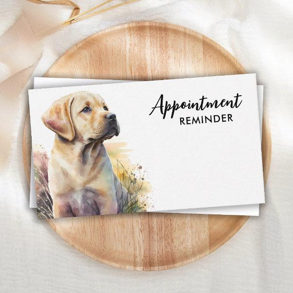 Dog Trainer Labrador Retriever Breeder Puppy Appointment Card