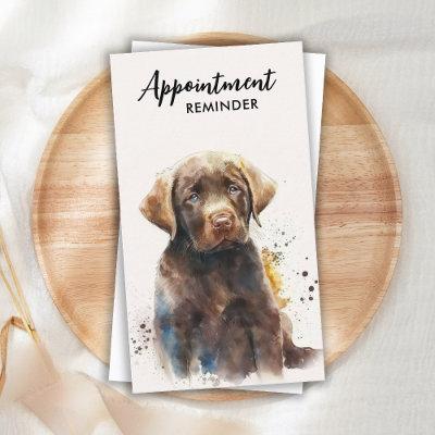 Dog Trainer Labrador Retriever Puppy Pet Sitter  Appointment Card