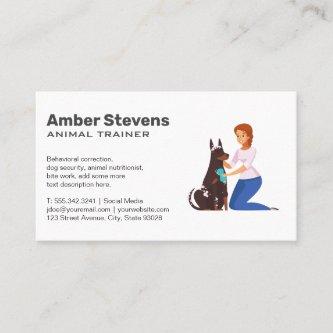 Dog Trainer | Sitter | Woman Cleaning Dog