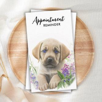 Dog Training Pet Sitter Puppy Labrador Business Appointment Card