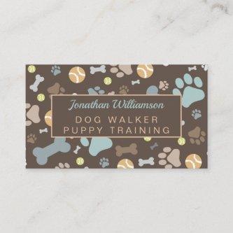 Dog Walker Brown Paw Print