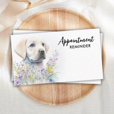 Dog Walker Labrador Puppy Pet Sitter Business Appointment Card