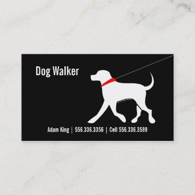 Dog Walker Pet Business Lab Modern Black
