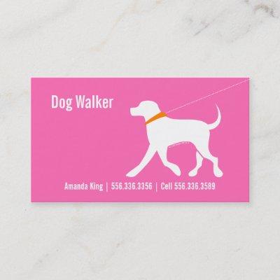 Dog Walker Pet Business Lab Modern Pink