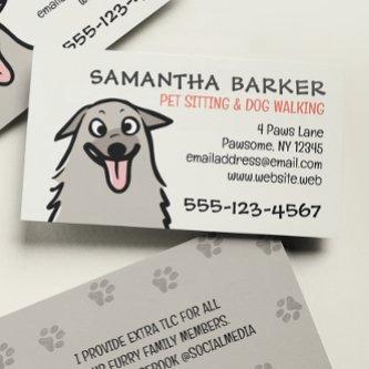 Dog Walker Pet Sitter Funny Fluffy Dog