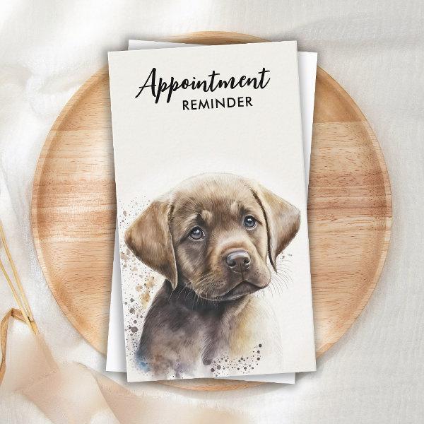 Dog Walker Pet Sitter Puppy Labrador Retriever  Appointment Card
