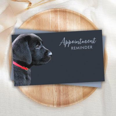 Dog Walker Pet Sitting Black Labrador Business Appointment Card