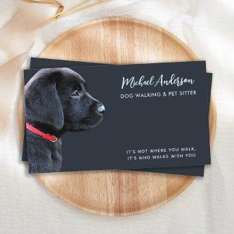 Dog Walker Pet Sitting Modern Black Labrador