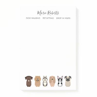 Dog Walking, Pet Sitting, Dog Boarding, Drop In Post-it Notes
