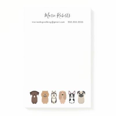 Dog Walking, Pet Sitting, Dog Boarding, Drop In Post-it Notes