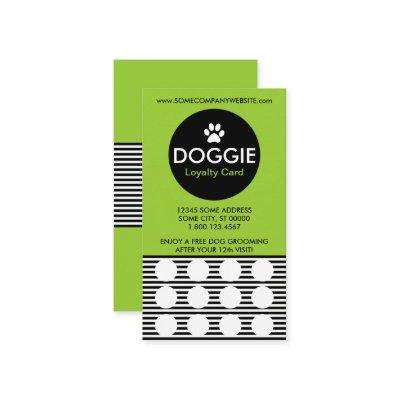 DOGGIE stripe stamp card