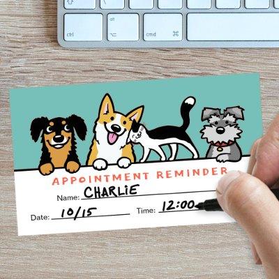 Dogs and Cat Cute Animal Care Appointment Reminder