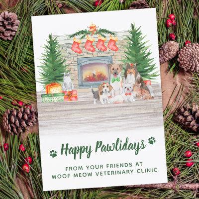 Dogs Cats Puppies Kittens Pet Business Christmas Holiday Card