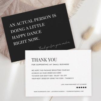 Doing A Little Happy Dance Small Business Thank You Card