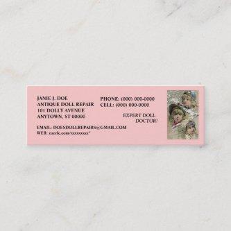 DOLLS DOLL BUSINESS CONTACT INFO  ~ BOOKMARK CARD