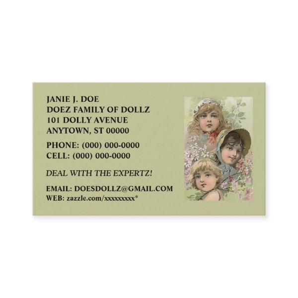 DOLLS DOLL BUSINESS CONTACT INFO EXCHANGE CARD