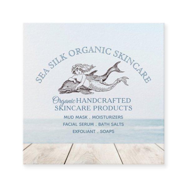 Dolphin Mermaid Logo Handcrafted Organic Skincare Square