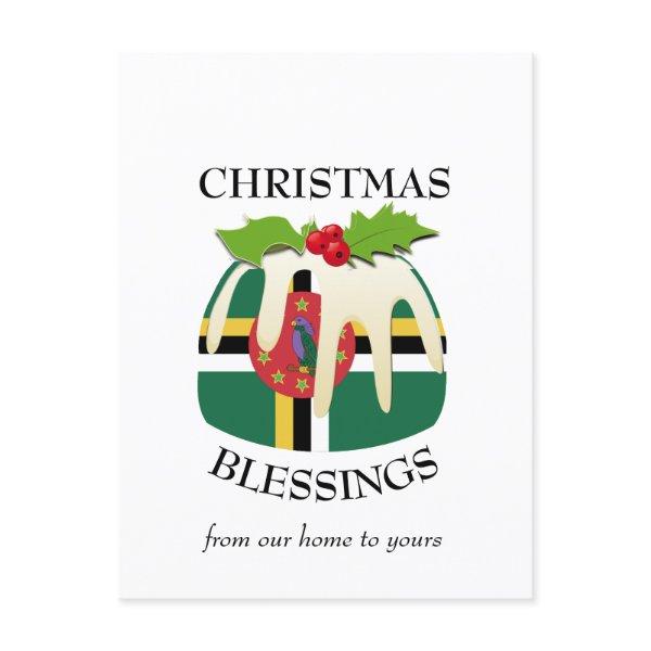 DOMINICA Festive Pudding Christmas Postcard