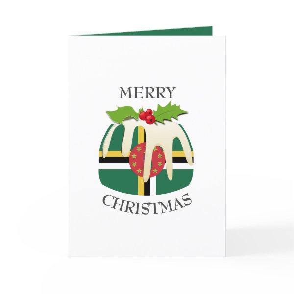 DOMINICA FLAG | Christmas Pudding | Festive Holiday Card
