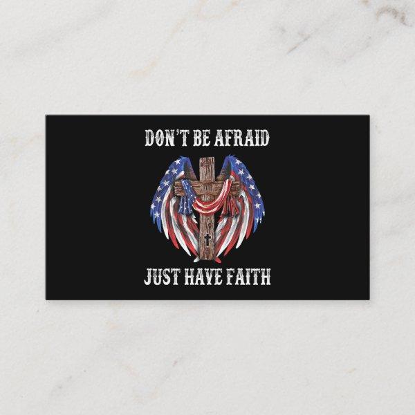 Dont Be Afraid Us Flag Christian