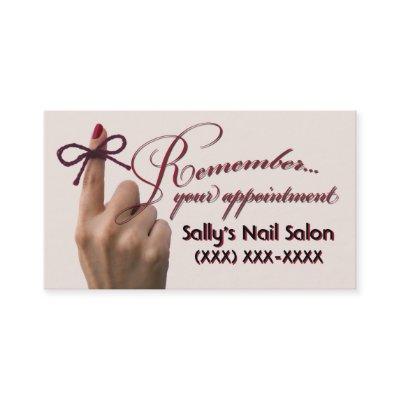 "don't forget to..." appointment cards