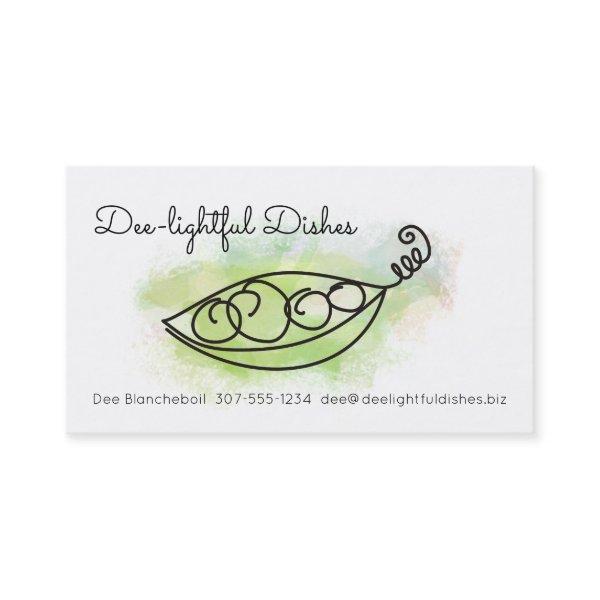 Doodle peas watercolor chef catering culinary