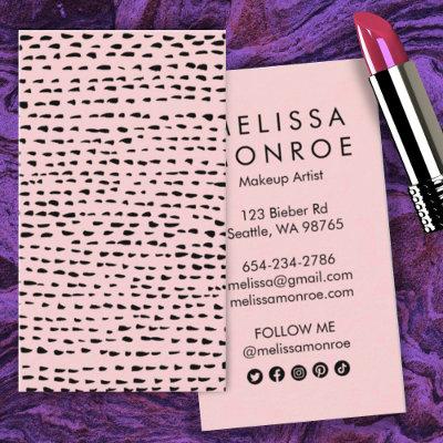 Dots and Dashes Inky Black Pink Modern Chic