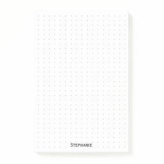 Dotted | Your Name Corporate Minimalist Black Post-it Notes