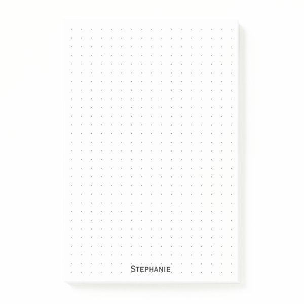 Dotted | Your Name Corporate Minimalist Black Post-it Notes