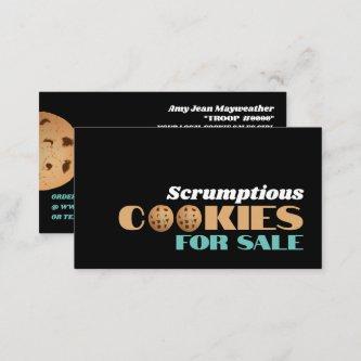 Double Cookies Logo, Cookie Sales Fundraising Card