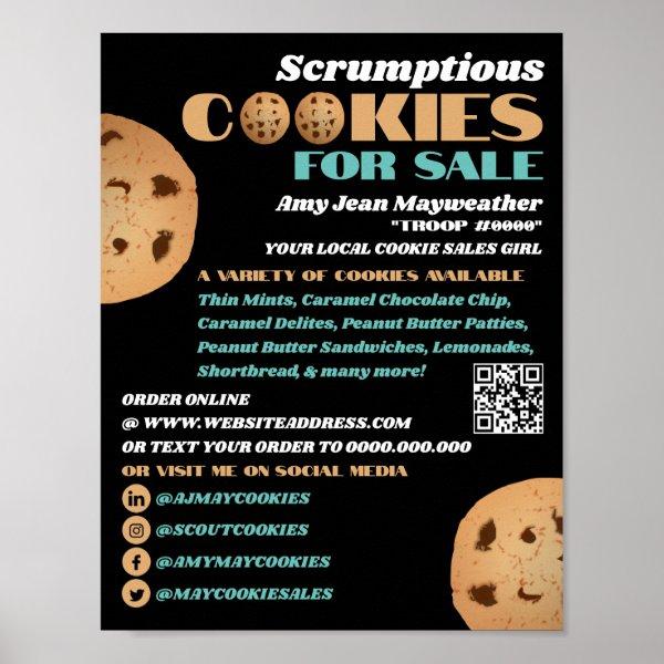 Double Cookies Logo, Cookie Sales Fundraising Poster