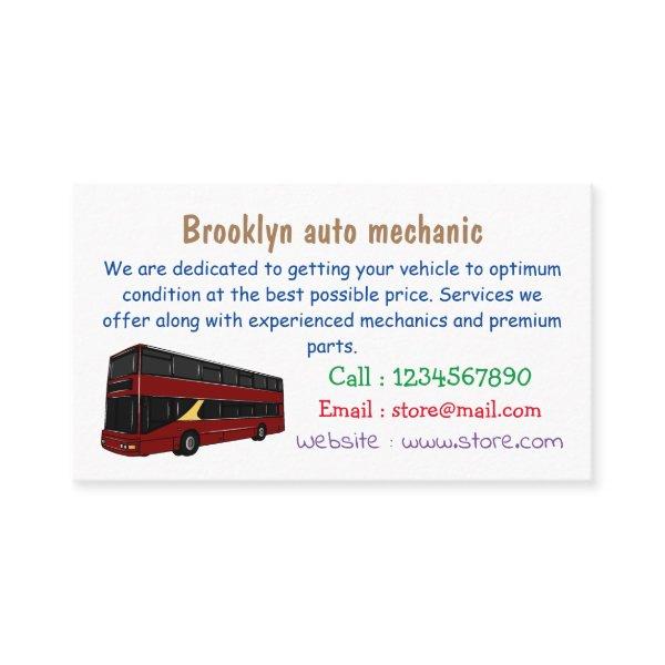Double-decker bus cartoon illustration