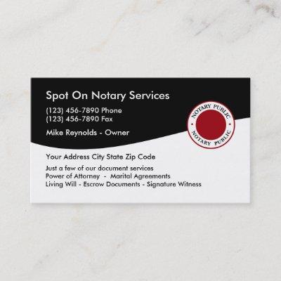 Double Side Notary Public