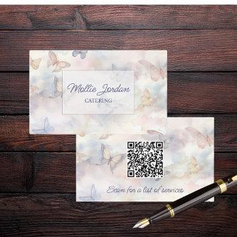 Double Sided Watercolor Butterflies with QR Code