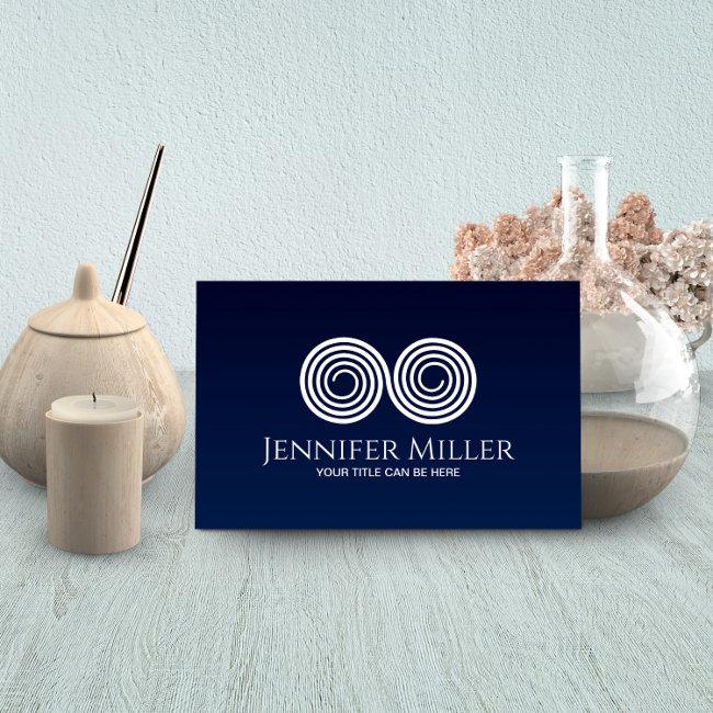 Double Spiral Symbol of Balance - Minimal White