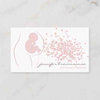Doula Birth Coach Pregnant Simple Pink