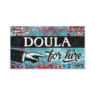 Doula For Hire  - Blue Red